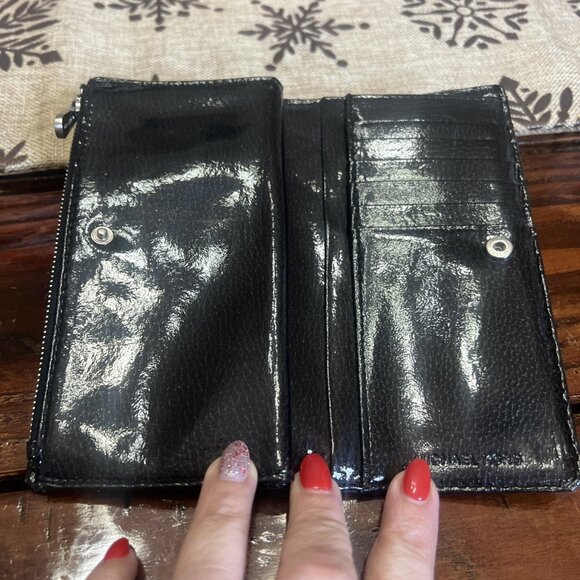 MICHAEL KORS ASTOR STUDDED Patent Leather Bifold WALLET - Picture 10 of 10